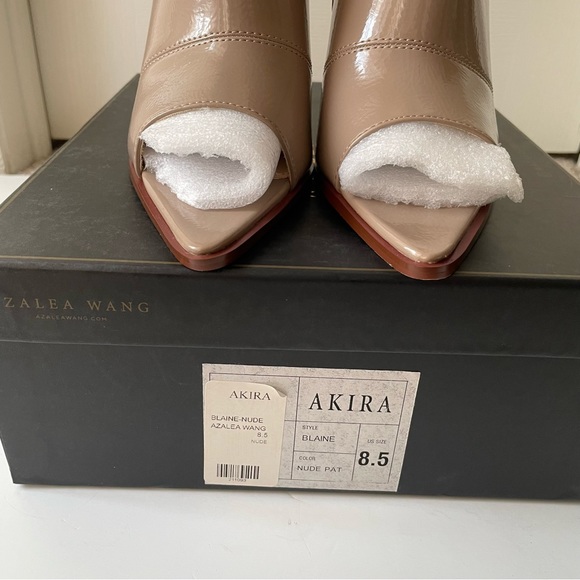 BNIB - AZALEA WANG Peep Toe Boots - Size US 8.5 - Picture 11 of 14
